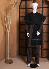 Men Shawls - Wool Shawls - D#22 - Black