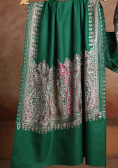Pashmina Ari Work Jaaldar Scarf D#01 - Green