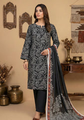 Winter - Rubaaiyat - D Prints - Marina 26 - Wool Shawl - RPM#02 - Black