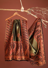 Pashmina Zari Jamawar Shawl D - 17 - Black