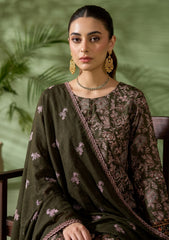 Winter - Rubaaiyat - Pashmina Embroidered 26 - D#10 - Mehndi