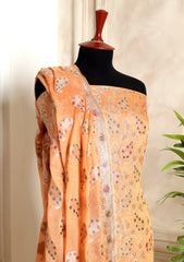 Formals - Fancy Closet - 2 pcs Suit - Chiffon Jamawar D#530 Peach