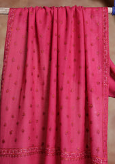 Pashmina Kashmiri Jaaldar Scarf D#33 - Pink