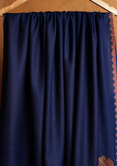 Pashmina Embroidered Border Shawl D#210 - N Blue
