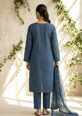 Formals - Riwaj - Fancy Bamber Chiffon - 2 Pcs Suit - CBD#11 - Blue