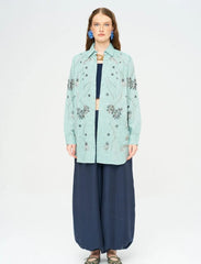 Pret - Moven - Beaded Oversize Shirt - Green