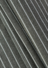 Irish Cotton Selvage Stripe Linen Fabric - Grey