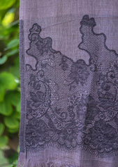 Pure Pashmina Kaani Jamawar Scarf D - 16 - M Muave