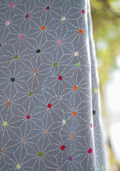 Wool Needle Work Shawl D - 28 - Grey