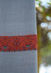 Pashmina Emboridered Shawl D - 114 - Grey