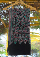 Pure Jamawar Kaani Shawl D - 2251 - Black
