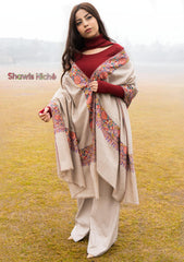Pure Pashmina Handmade Shawl D - 2215 - Beige