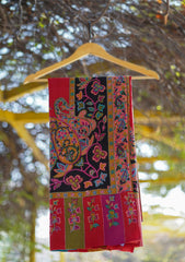 Pure Pashmina Qalamkari Shawl D - 34 - Maroon