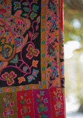 Pure Pashmina Qalamkari Shawl D - 34 - Maroon