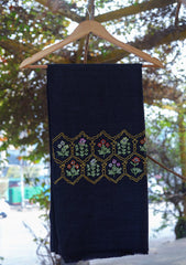 Pashmina Ari Work Shawl D - 115 - N Blue