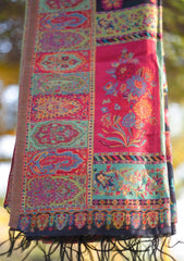 Pure Pashmina Kashmiri Work Shawl D - 24 - Multi