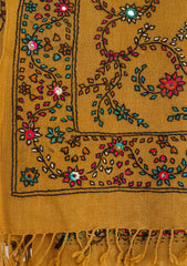 Pure Pashmina Kaani Shawl D - 01G - Golden