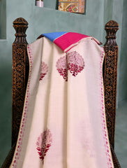 Pashmina Ari Work Shawl D#06 - Off White