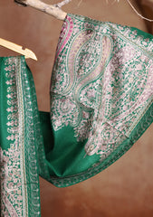 Pashmina Ari Work Jaaldar Scarf D#01 - Green