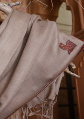 Pashmina Kashmiri Border Scarf D#23 - Skin