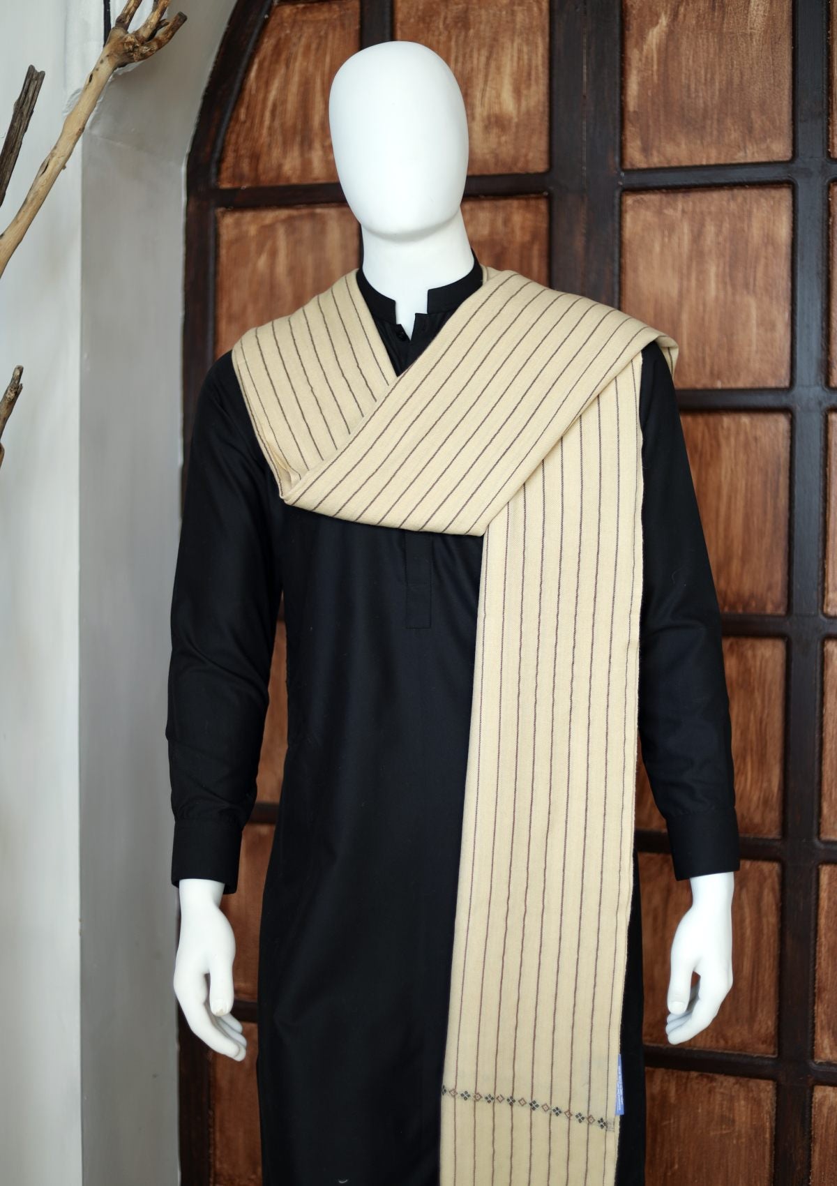 Men Shawls - Wool Shawls - D#237 - Skin