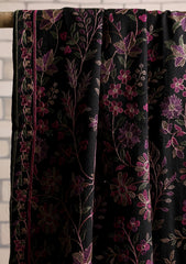 Karandi Embroidered Shawl D#16 - Black