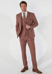 Loro Piana Lightest Suiting Super 150's Wool & Silk Fabric - Brown