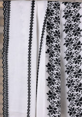 Embroidered Lawn Summer Shawl D#67 - White