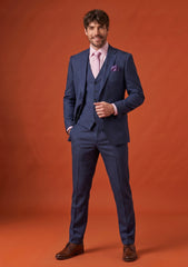 Dormeuil Exel Unique Stretch Wool Fabric - N Blue