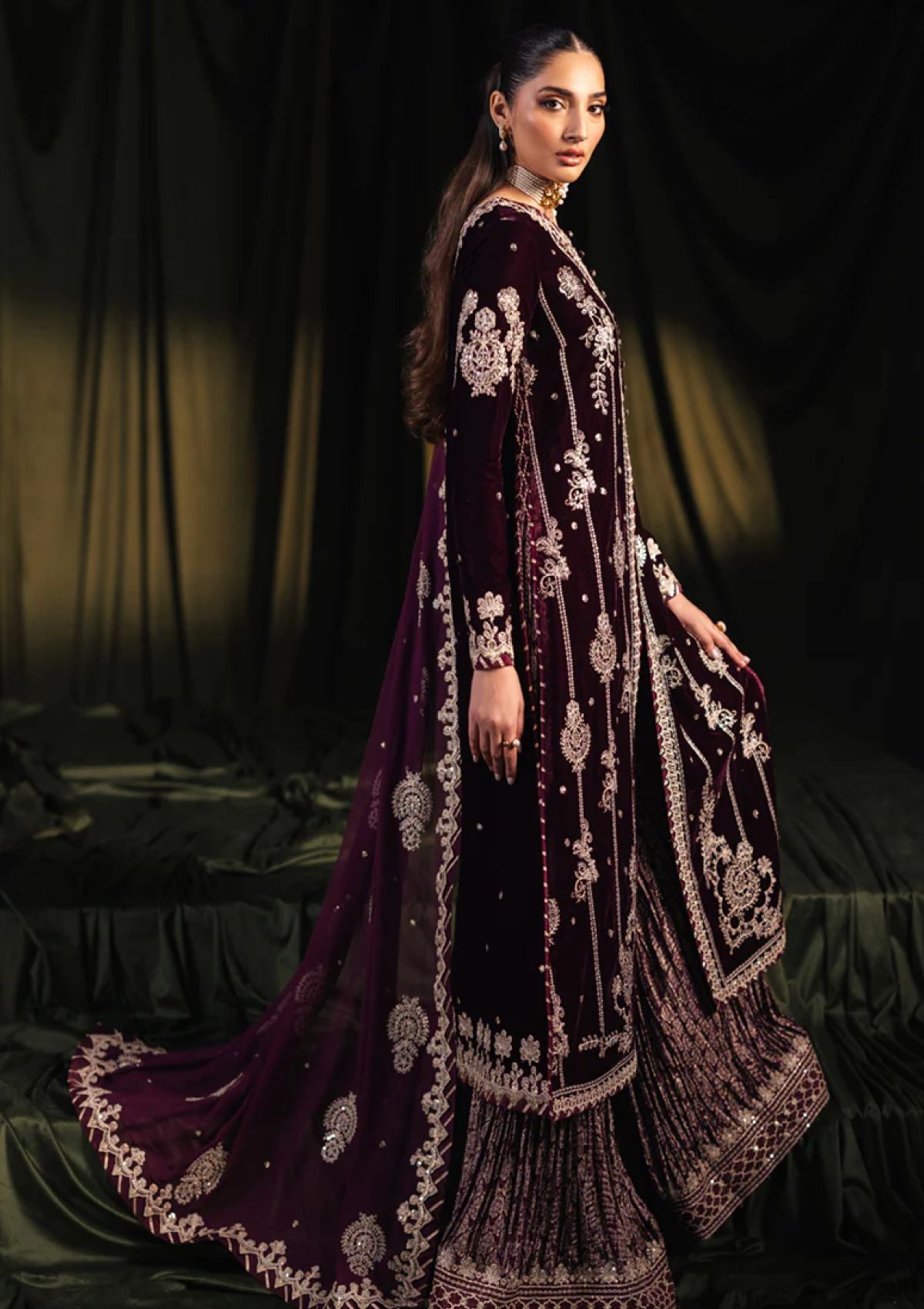 Winter Collection - Qalamkar - Velvet Edit - QV24#01 - AMANI