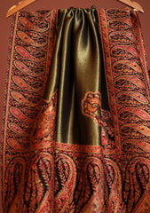 Pashmina Zari Jamawar Shawl D - 17 - Black