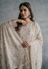 Formals - Riwaj - Fancy Bamber Chiffon - 2 Pcs Suit - CBD#04 - Beige