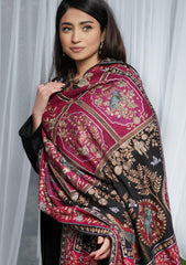 Pure Pashmina Handmade Shawl D - 2212 - Black