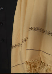 Men Shawls - Wool Shawls - D#210 - Cream