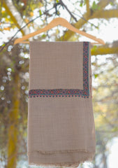 Pashmina Emboridered Shawl D - 124 - Brown