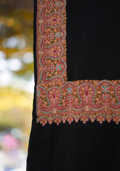Pashmina Emboridered Shawl D - 118 - Black