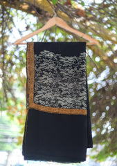 Pashmina Patch Work Shawl D - 14 - Black