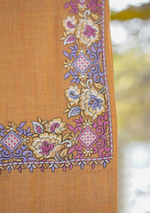 Pashmina Emboridered Shawl D - 65 - Mustard