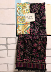 Karandi Embroidered Shawl D#16 - Black