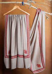 Pashmina Embroidered Border Shawl D#199 - Skin