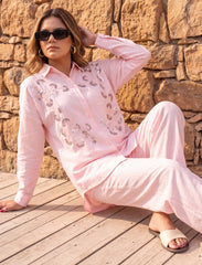 Pret - Moven - Sequinned Vines Co-Ord - Baby Pink