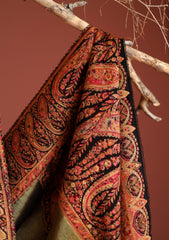 Pashmina Zari Jamawar Shawl D - 17 - Black