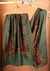 Pashmina Zari Jamawar Shawl D#05 - Green 2