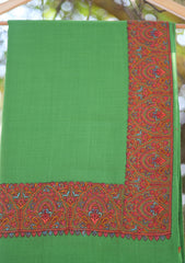 Pashmina Emboridered Shawl D - 119B - Parrot