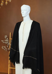 Men Shawls - Wool Shawls - D#31 - Black
