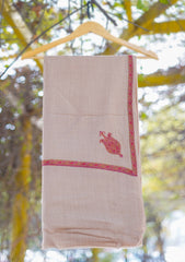 Pure Pashmina Kashmiri Work Shawl D - 27 - D Skin