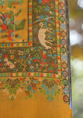 Pure Pashmina Kaani Jamawar Scarf D - 09 - Mustard
