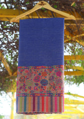 Pure Jamawar Kaani Shawl D - 2244 - Blue