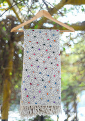 Wool Needle Work Shawl D - 26B - Fawn