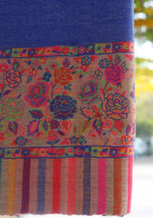 Pure Jamawar Kaani Shawl D - 2244 - Blue